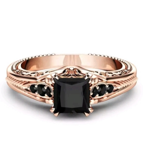 Jewelry - NEW STERLING STERLING STAMPED BLACK SAPPHIRE RING